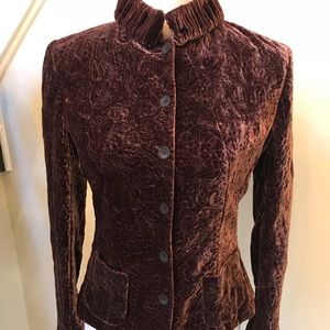 Elie Tahari Velvet/Velour Jacket Size 6